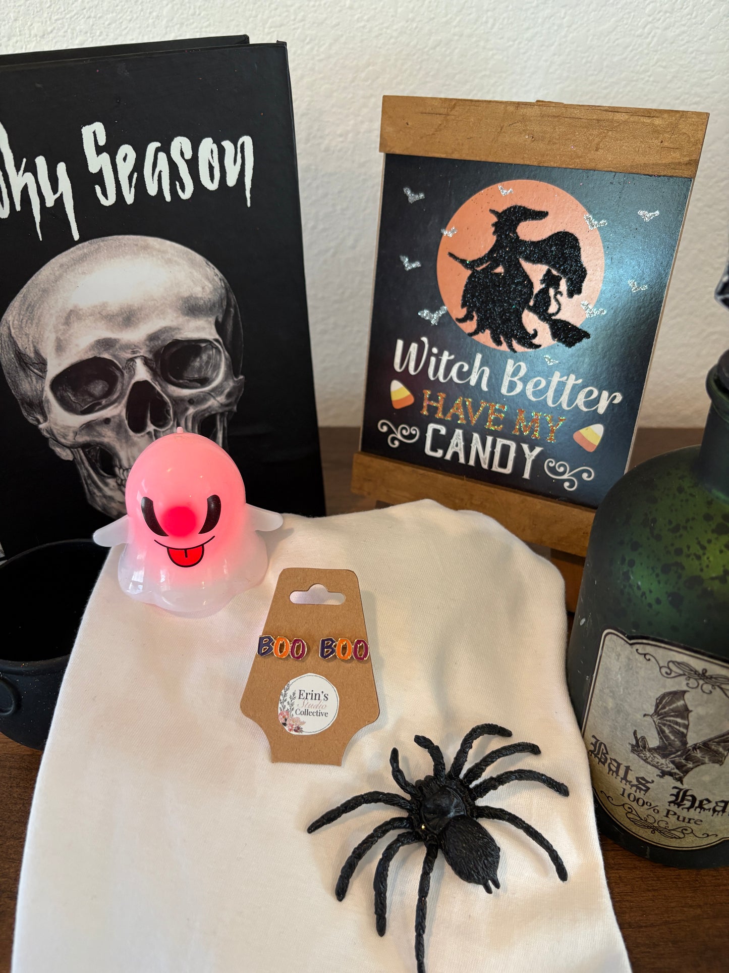 Halloween Earrings - "BOO" Stud Earrings