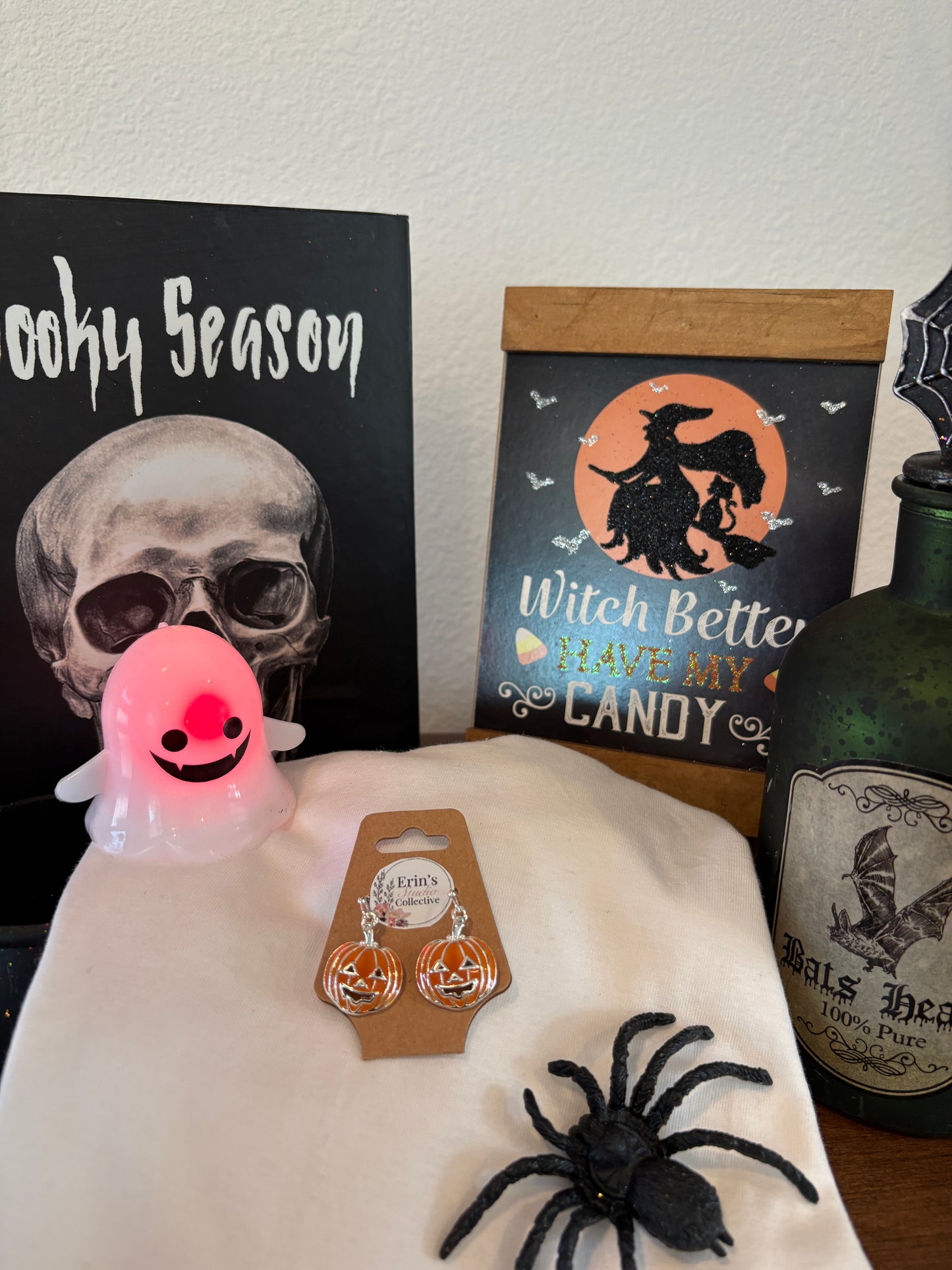 Halloween Earrings - Jack-o'-Lantern Dangle Earrings