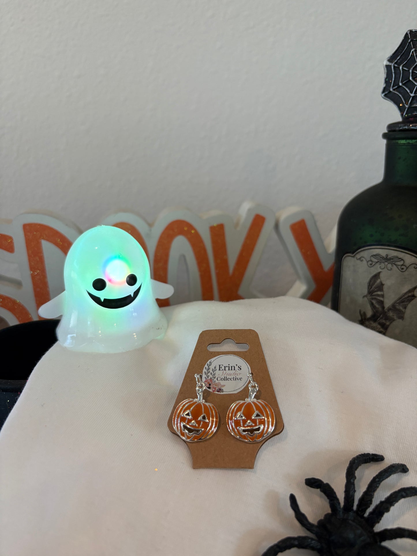 Halloween Earrings - Jack-o'-Lantern Dangle Earrings