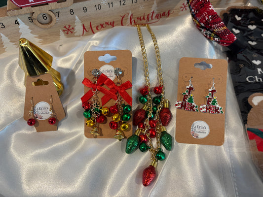 Teacher Holiday Cheer Gift Set - Festive Holiday Jewelry for a Special Teacher
