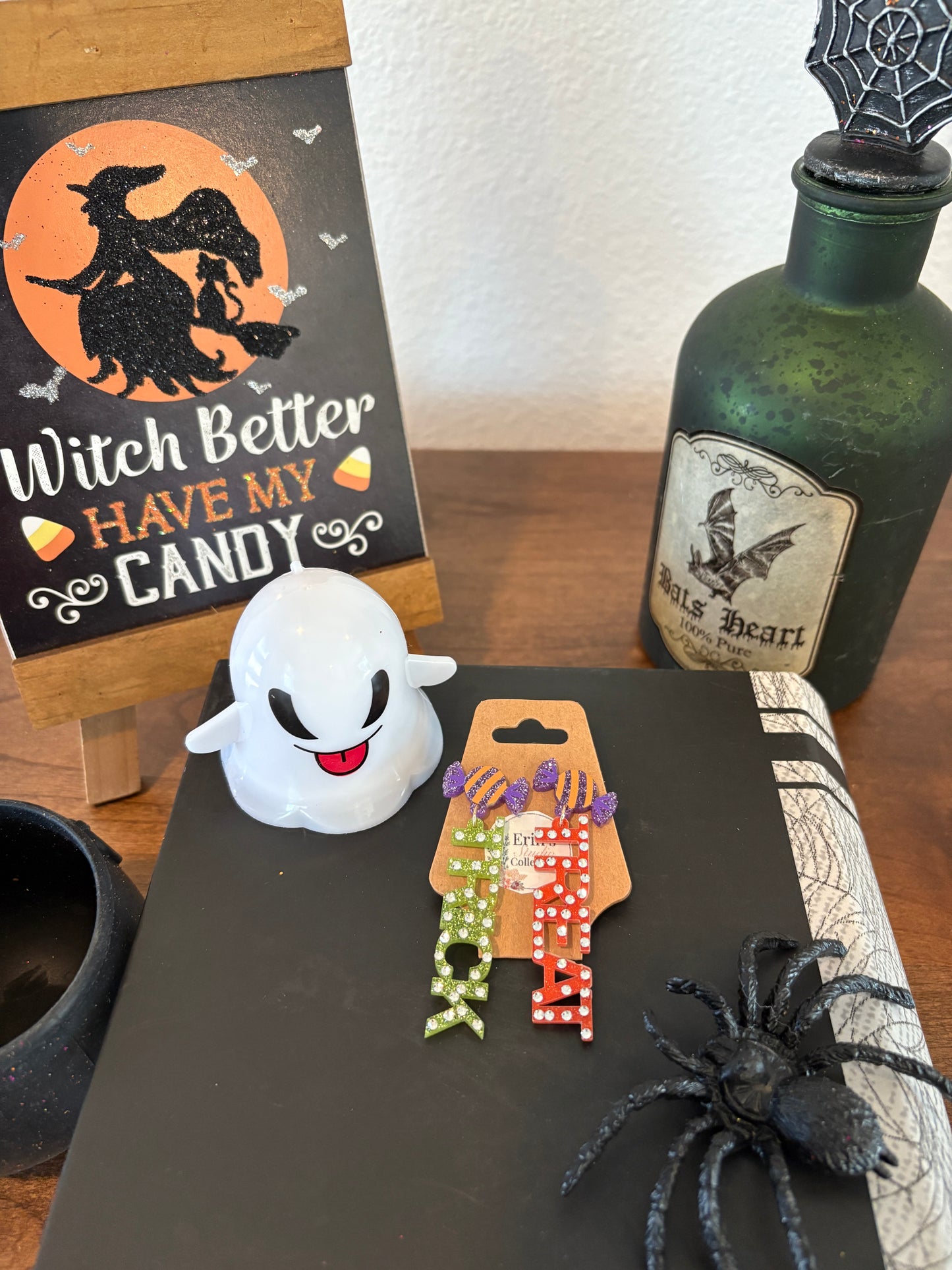 Halloween Earrings - Resin "TRICK" & "TREAT" Earrings